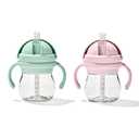 OXO Tot Transitions Straw Cup with Handles 6 oz.  Opal and Blossom  2 Pack