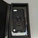 for iPod Touch 7/6/5 Generation Case with [2 Pack] Tempered Glass Screen Protector, Hybrid Heavy Duty Protection Shock Resistant Cover for iPod Touch 5/6/7th Generation Case Black