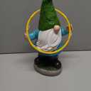 Garden Gnome Duo Decorative Figurines Ornament for Indoor Outdoor Home Garden Decor，Musical Violin Player and Dancing, Colorful Outdoor Statues,