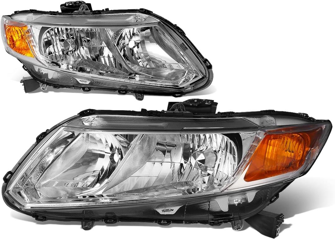 Auto Dynasty Headlights Assembly for 2012-2015 Honda Civic Sedan/Coupe