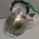 Primula Stewart Whistling Stovetop Tea Kettle Food Grade Stainless Steel, Hot Water Fast to Boil, Cool Touch Folding, 1.5-Quart, Brushed with Black Handle