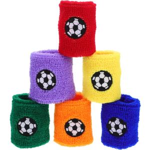 2 x Sports Wristbands for Kids: Wrist Sweatbands, Soccer Wristband, Sports Party Favors, 6pcs Sports Wristband Soccer