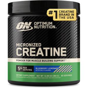 Optimum Nutrition Creatine Monohydrate Powder, Blueberry Lemonade, 60 Serv (EXP 12/01/36)