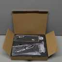 LWZH Privacy Pocket Door Lock Hardware, Hidden Handles, Privacy Pocket Door Lock with Push Automatic Bounce Switch (Black, Lock with Key)