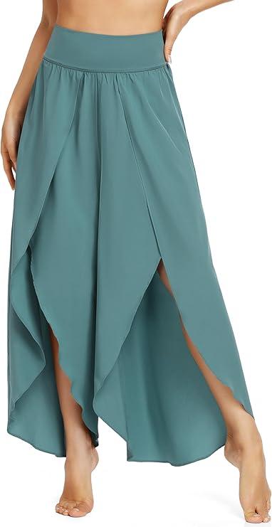 IUGA Flowy Pants for Women Wide Leg High Waisted Palazzo Boho Beach Harem Pants for Casual Dance Summer L