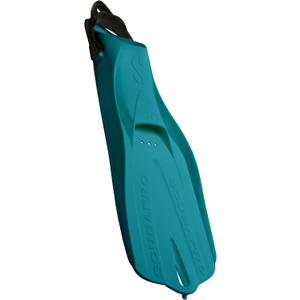SCUBAPRO GO Travel Scuba Diving Fin for Snorkeling and Swimming, Open Heel Strap, Turquoise, Medium-Large