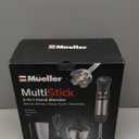 Mueller Multistick 5-in-1 Immersion Blender Handheld,12 Speed Hand Mixer-Turbo Boost,Heaviest Duty Copper Motor,Titanium reinforced Blades Hand Blender,Milk Frother Wand,Whisk,Beaker,Chopper,Grey (Gray)