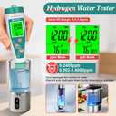 Pool Salinity pH Tester Hydrogen Water Tester, 7 in 1 pH Salt ORP H2 TDS EC Temp Meter for Salt Water Pool, Hydrogen TDS PPM Tester for Drinking Water, pH EC ORP Meter for Hydroponic Water