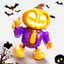 Halloween Pumpkin Dancing Robot Toy  Light-Up Musical Walking Figure, Party Decoration for Boys & Girls Ages 3-8, Fun Holiday Gift