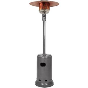 Amazon Basics 46,000 BTU Portable Outdoor Propane Patio Heater with Wheels, Commercial & Residential with Water Tank, Adjustable Heat Output, 9-Foot Radius, Slate Gray, 32.1"L x 32.1"W x 91.3"H