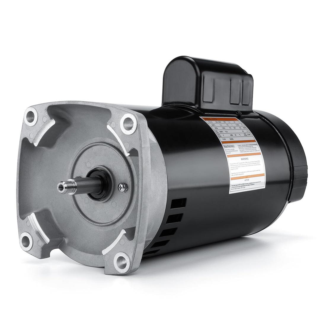 B2855 Pool Pump Motor, 2 HP, 230V, 3450 RPM, 56Y Frame, Square Flange, 10 Amps