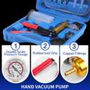 Brake Bleeder Kit with Hand Held Vacuum Pump and Adapters, with Vacuum Brake Bleeder Pump Pressure Gauge for Automotive Car Motorbike(Black)