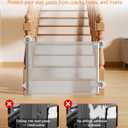 No Drill Baby Gate Banister Adapter, Upgraded Mounting Kit for Stairway, Fits Round & Square Posts 1.5"3.5", for Most Baby & Dog Gates, No Holes in Your Posts, White