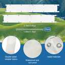 4 Pcs Canopy Rain Gutter Vinyl Tent Rain Gutter Heavy Duty Canopy Gutter for 10 Foot Tent Accessories Replacement Summer Outdoor Events Party, White (4)