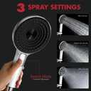 Shower Heads With Hoses,Detachable 3 Spray Mode High Pressure Showerhead With Handheld Cpray Combo Bathroom (Chrome)