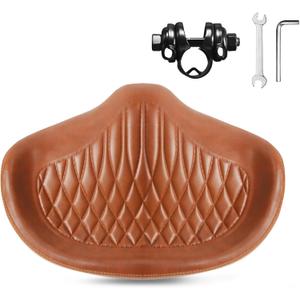BUCKLOS New Noseless Bike Seat for Comfort Men&Women Extra Wide Bicycle Seat Cushion Oversized Comfortabele Foam Padded Bike Saddle for Peloton Exercise Bike Ebike Cruiser Bikes
