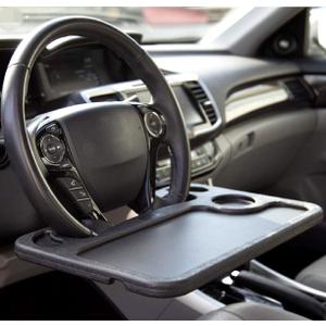 Car Steering Wheel Desk,Steering Wheel Tray, Lightweight Food Drink Table for Car, Hook on Car Steer Wheel Table Tray Fit for Most Vehicles (Black)