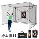 Storgem Golf Batting Cage Net with Extra Striking Net, Frame NOT Included, Heavy Duty Golf Hitting Practice Net, Backyard Batting Cage for Sports Training