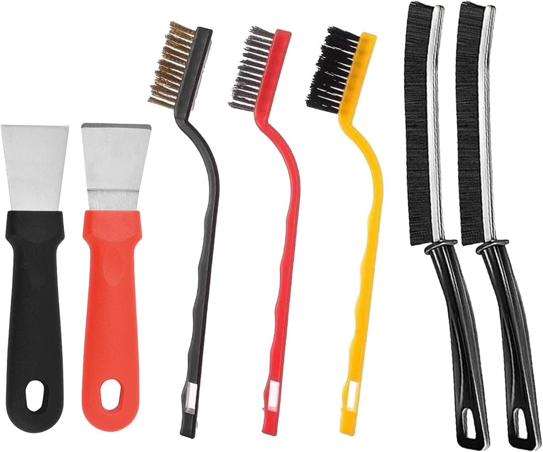 2 x Crevice Cleaning Brush Set Groove Gap Cleaning Tool for Cleaning KitchenHard Bristle Cleaning Supplies for Kitchen (colourful-7pcs)