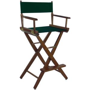 American Trails Extra-Wide Premium 30" Director's Chair Mission Oak Frame with Hunter Green Canvas, Bar Height, 30 in Bar Height