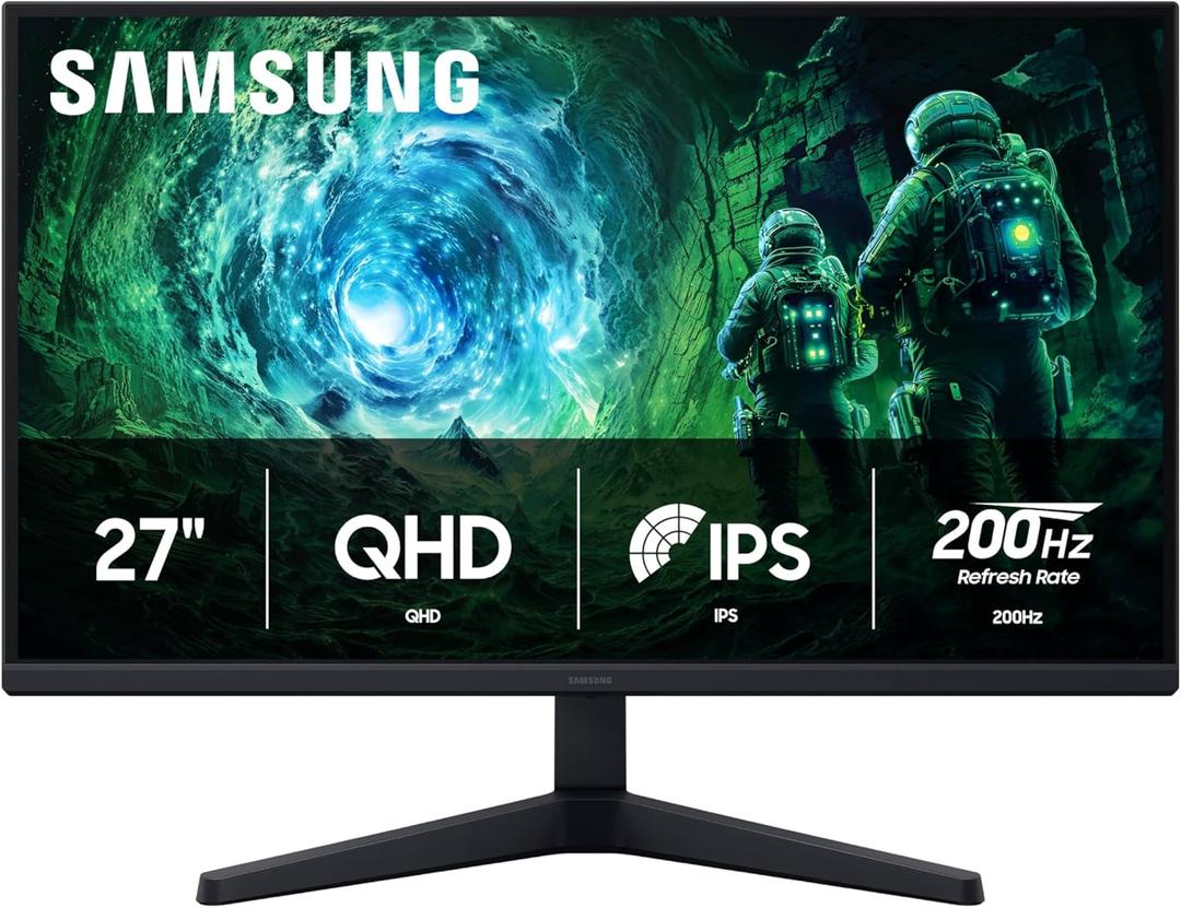 SAMSUNG 27 Odyssey G5 G53F QHD Resolution Gaming Monitor, HDR10, 200Hz Refresh Rate, IPS Panel, AMD FreeSync Premium, Black Equalizer, Auto Source Switch, LS27FG532ENXZA