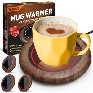 Coffee Mug Warmer, 40W Coffee Cup Warmer for Desk with 3 Temp Settings, Auto Shut Off, Mug Warmer for Home & Office, Smart Electric Beverage Warmer for Heating Coffee, Tea, Water, Milk and Coco