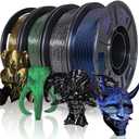 YOUSU 3D Printer Filament Galaxy PLA Filament 1.75mm, 3D Printing Filament Bundle, Multi Color PLA Filament Glitter 250g X 4 Color Pack.