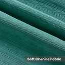 FUTEI Pack of 2 Solid Chenille Throw Pillow Covers 22x22 Inch Soft Cozy Wheat Ear Striped Textured Decorative Cushion Cases Modern Farmhouse Accent for Couch Bed Living Room, Teal