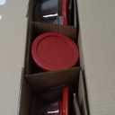 Anchor Hocking 16 Piece Glass Storage Containers with Lids (8 Glass Food Storage Containers & 8 Red SnugFit Lids)