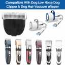 2 Pack Dog Grooming Replacement Blade Compatible with Oneisall Low Noise Dog Clippers, Dog Hair Vacuum Clipper Made of Ceramic Blade & Stainless Steel Blade Size9.5mm
