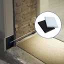 12 PCS Self-Adhesive Door Corner Seals - Exterior Door Frame Seal Foam for Weather Stripping and Draft Protection (White, Black)