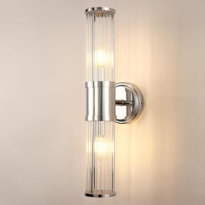 DORESshop Gold Wall Sconce, 19.6 Sconces Wall Lighting, 2-Light Modern Wall Light Fixtures, Bathroom Vanity Light for Living Room, Bedroom, Sconces Wall Decor (Chrome)
