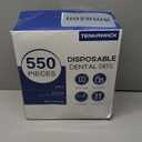 550 Pack Disposable Dental Bibs 13"x18", 3-Ply Waterproof Tattoo Bibs Sheet for Nail Salon, Dental Clinic, Feeding, Tattoo Shop (Pink)