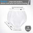 Hoolerry 9 Pcs Waterproof Incontinence Underpants Plastic Pants Leak Proof Incontinence Underwear Adult Diaper Cover (M Size,Clear)