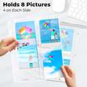Dunwell Photo Sleeves for 3-Ring Binder, (3.5x5, 100 Pack) for 800 Pictures, Each Photo Page Holds 8 Pictures or 4 Seed Packets, Acid-Free Poly Plastic 3.5 x 5 Album Refill Pages