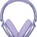 C6 Active Noise Cancelling Headphones, Wireless Over Ear Bluetooth Headphones, 60H Playtime, Lightweight Folding Deep Bass Comfort Fit Ear Cups Headset with Mic for iPad/Travel/PC/Home Purple