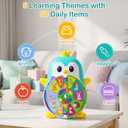 Musical Penguin Learning Toys for 1 Year Old Boy Gifts, Educational Baby Toys for 1-3 Year with 5 Themes, Sound & Light, First Word Teaching, 1st First Birthday Boy Girl Gifts for 12-18 Months
