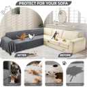 ROFASVCO 1OO% Waterproof Corner Sectional Couch Covers L Shape Chenille Sectional Sofa Cover with Tassel Soft Thick Washable Sofa Slipcover Furniture Protector for Dogs Pets (91" x 276", Light Grey)