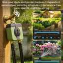 Meross WiFi Water Timer for Garden Hose, 2 Zone WiFi Hose Timer with Brass Inlet and Outlet, WiFi Sprinkler Controller, Rain Delay, Smart Water Valve for Garden, Lawn & Yard, Remote & Voice Control