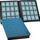 16 Pocket Toploader Binder,Holds 640 3x4 Toploader Hard Cases,Sleeves Card Collection Binder,20 Double Sided Pages,Compatible with Trading & Sports Holder(Blue)