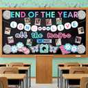 Gueevin 81 Pcs Graduation End of Year Bulletin Board Set Singer Class 2026 Bulletin Board Decorations DIY Photo Frame Boho Summer Classroom Decoration Letter Cutouts for Graduation Party Supplies