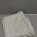 Pallene Faux Fur Plush Spring Throw Pillow Covers 16x16 Set of 2, Luxury Soft Fluffy Striped Decorative Pillow Covers for Sofa, Couch, Living Room, Cream White