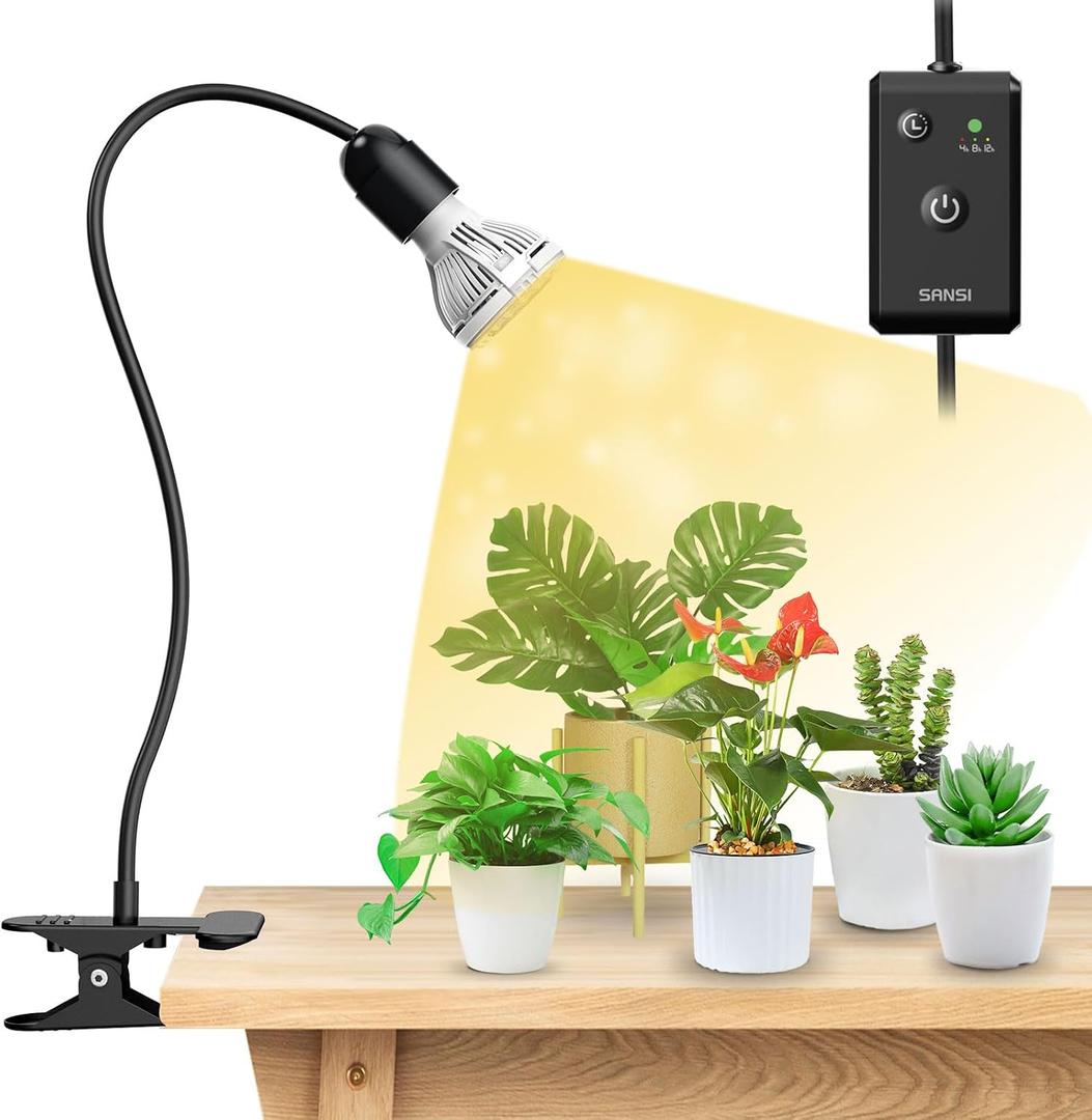 SANSI LED Grow Lights for Indoor Plants, Lifetime Free Bulb Replacement