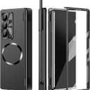 for Samsung Galaxy Z Fold 7 Case,Built-in [Screen Protector] [Hinge Protection] [Pen Holder] Full Body Protective Magnetic Phone Case for Galaxy Z Fold 7 (Black)