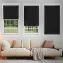 Changshade Cordless Roller Shades Blackout Blinds for Indoor Windows,Pull Down Darkening Roller Shade with UV Protection and Thermal Window Shades for Home and Office(38.5" W x 72" H,Black)