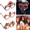 3 x Amosfun Thanksgiving Turkey Sunglasses Creative Thanksgiving Day Eyeglasses Cosplay Party Glasses for Day Birthday Party Favor Supplies 9PCS