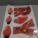 2 x Christmas Bulb Light Window Clings - Winter Car Refrigerator Decorations Stickers for Holiday Xmas Home Kitchen Living Room - Door Window Seasons Decals