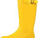 DKSUKO Women's Tall Rain Boots Garden Boots Waterproof Wellington Rubber Boots (10, Matte Yellow)