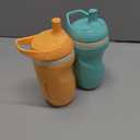 Tommee Tippee Insulated 9oz Sporty Spout Toddler Water Bottle, No Spill, Sippy Cups for Toddlers 1-3, Two-Piece Valve Helps Stop Spills, Light Blue & Orange, BPA Free, Pack of 2