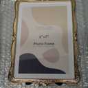 Mulumu Metal Bow Picture Frame 5x7 Photo Frames with High Definition Glass Front Gift Ideas Tabletop Home Decorative, Gold